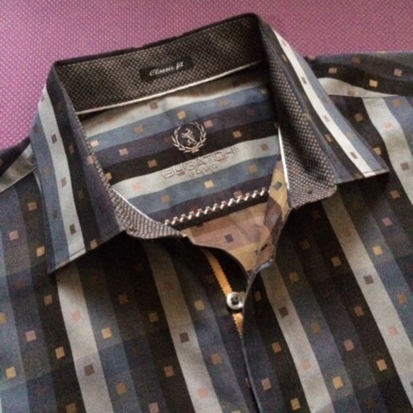 BUGATCHI UOMO Men's Classic Fit Long Sleeve Button Down - Picture 7 of 8